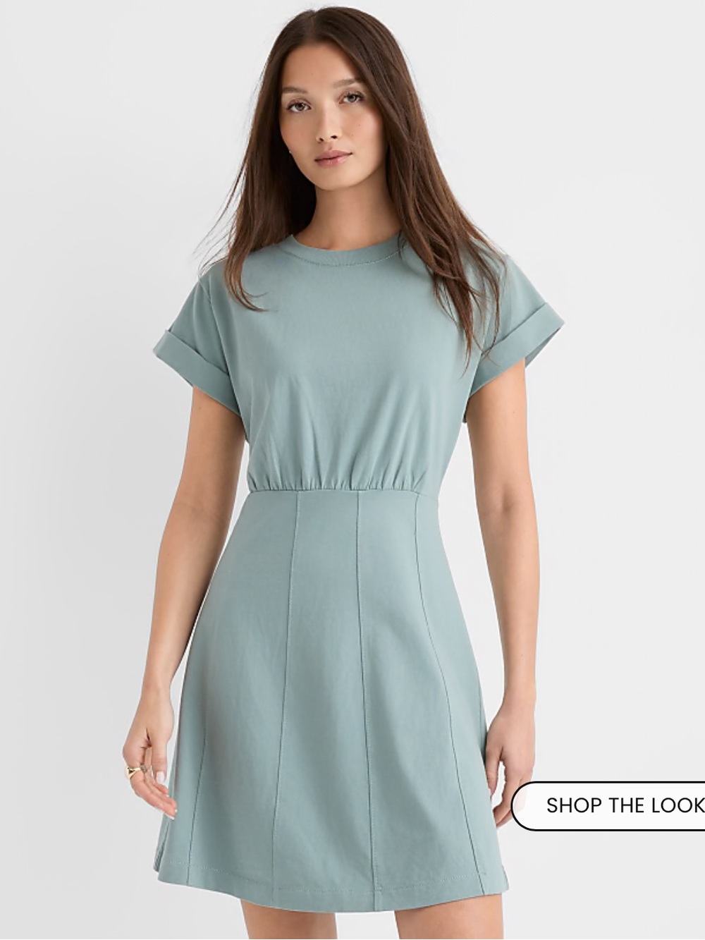 LOFT Seamed Mini Tee Dress